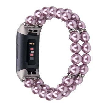 Şık saat kayışı Fitbit Şarj için 5/4/3 SE Band Yedek Bileklik Lüks Bilezik Fitbit Şarj için 5 Smartwatch Kadınlar